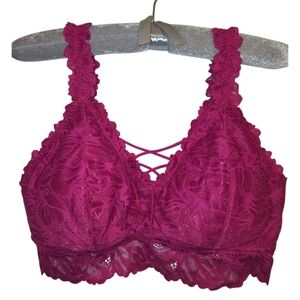 Maurices Lace Bralette in Magenta